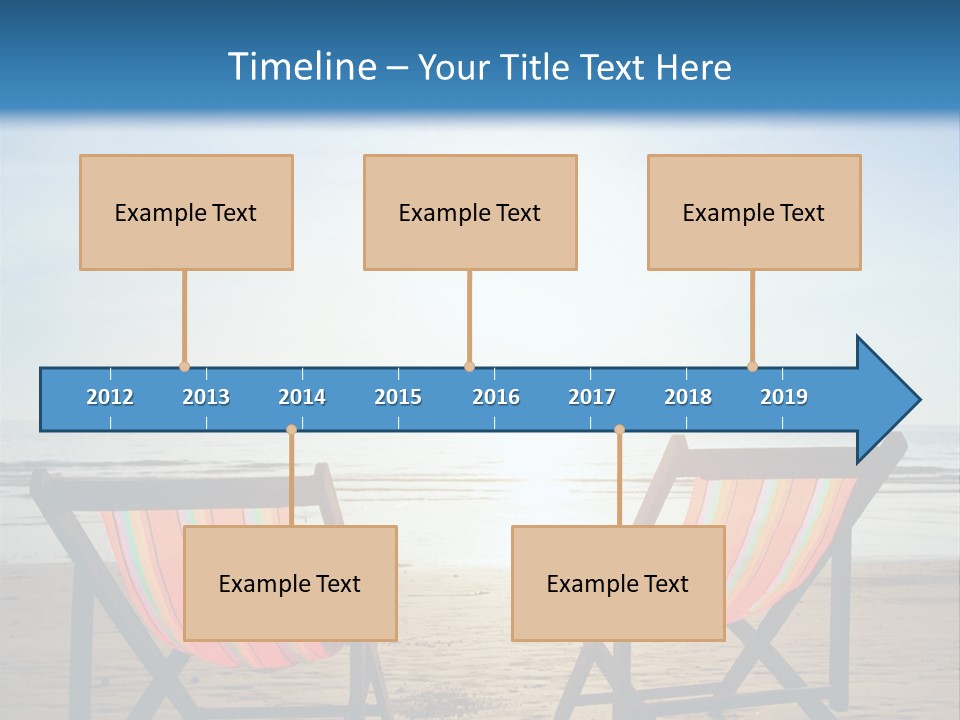 Beach Vacations Armchair PowerPoint Template