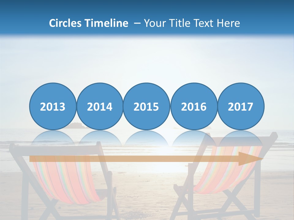 Beach Vacations Armchair PowerPoint Template