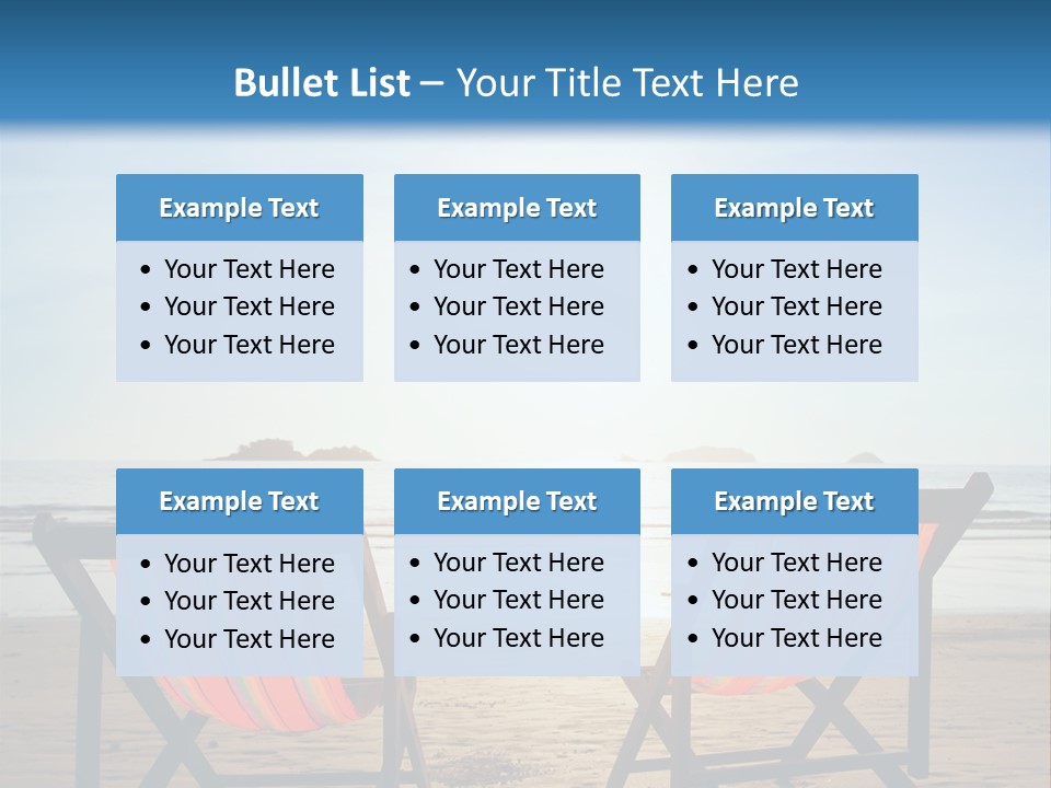 Beach Vacations Armchair PowerPoint Template