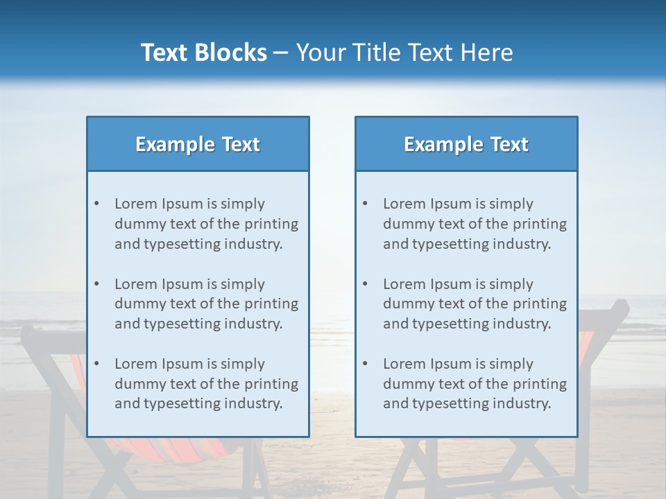 Beach Vacations Armchair PowerPoint Template
