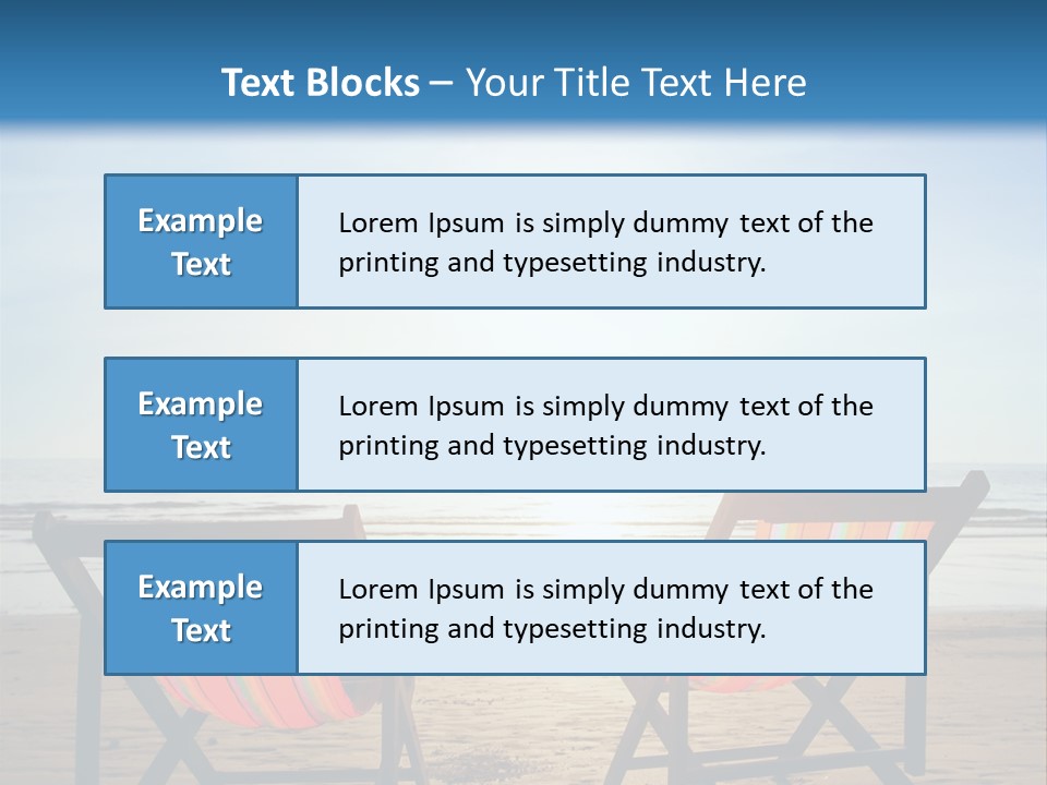 Beach Vacations Armchair PowerPoint Template