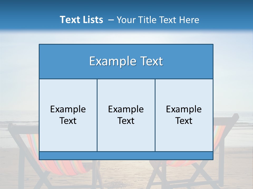 Beach Vacations Armchair PowerPoint Template