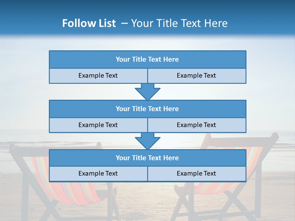 Beach Vacations Armchair PowerPoint Template