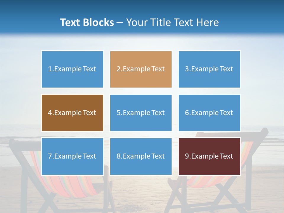 Beach Vacations Armchair PowerPoint Template