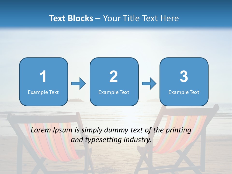 Beach Vacations Armchair PowerPoint Template