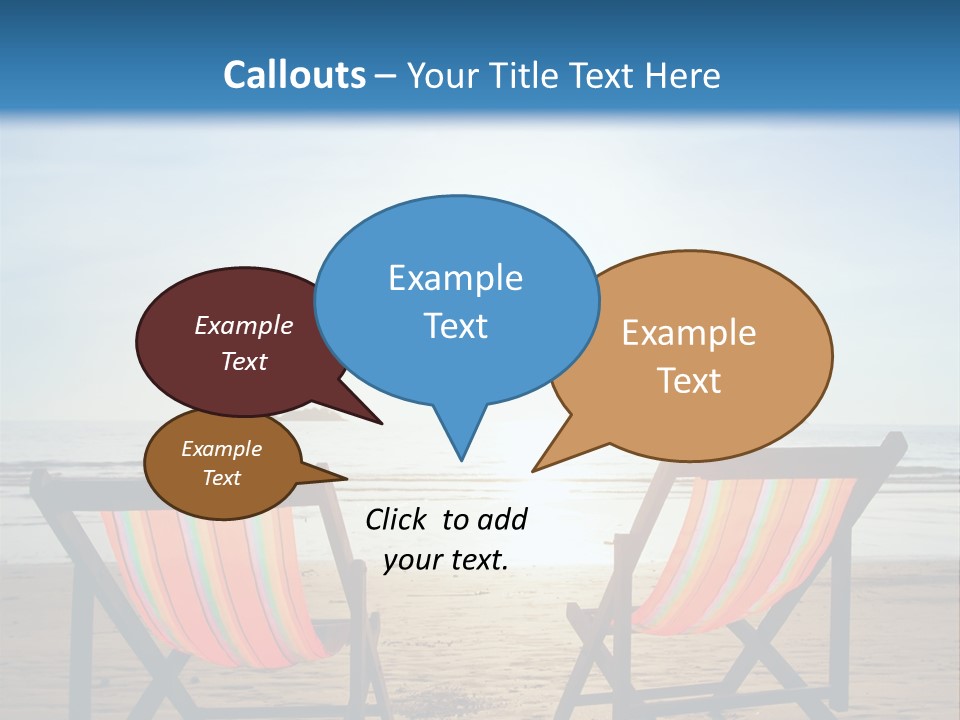 Beach Vacations Armchair PowerPoint Template