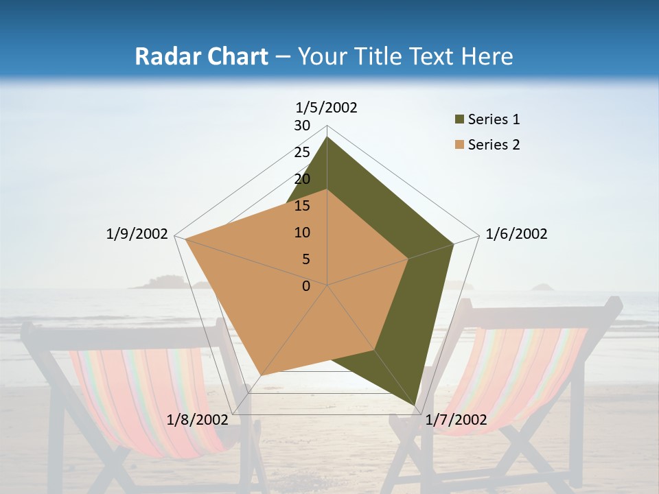 Beach Vacations Armchair PowerPoint Template