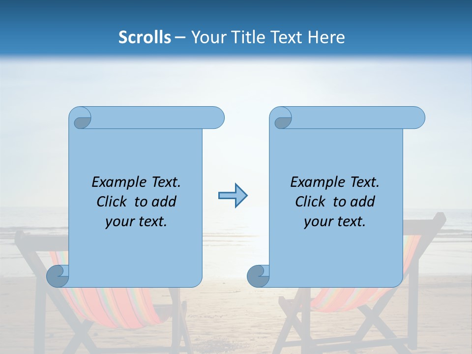Beach Vacations Armchair PowerPoint Template