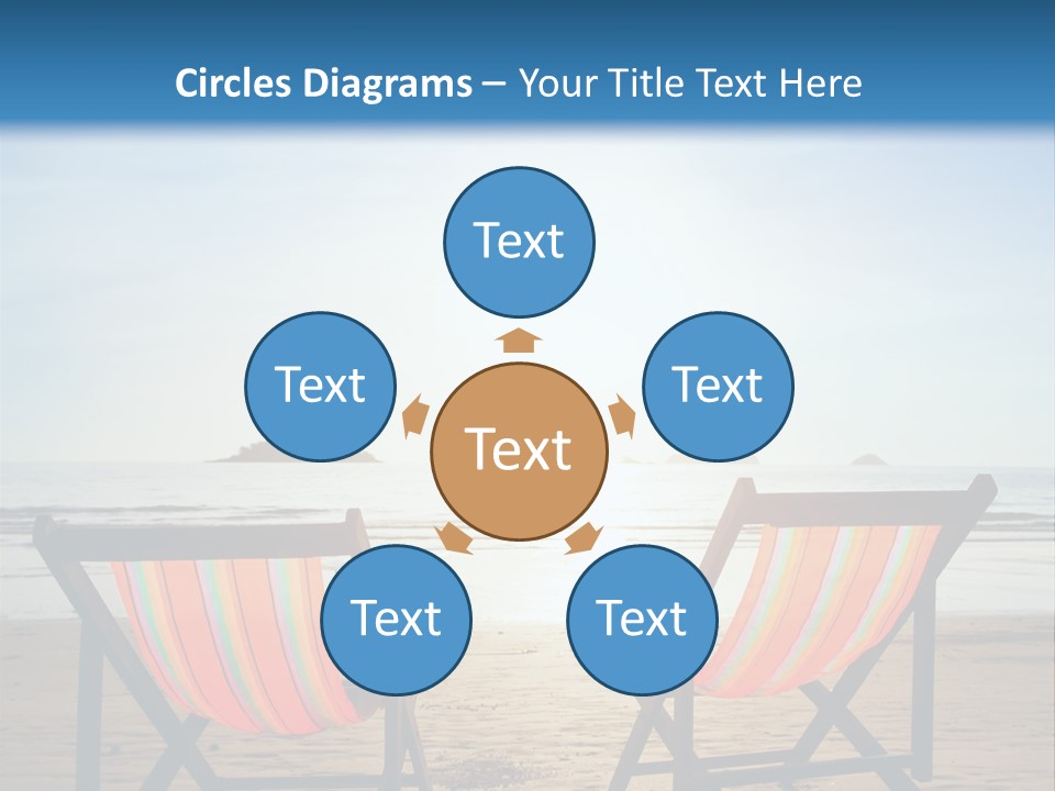 Beach Vacations Armchair PowerPoint Template