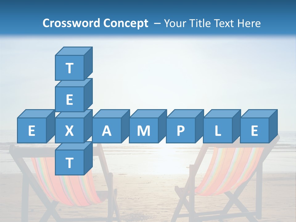 Beach Vacations Armchair PowerPoint Template