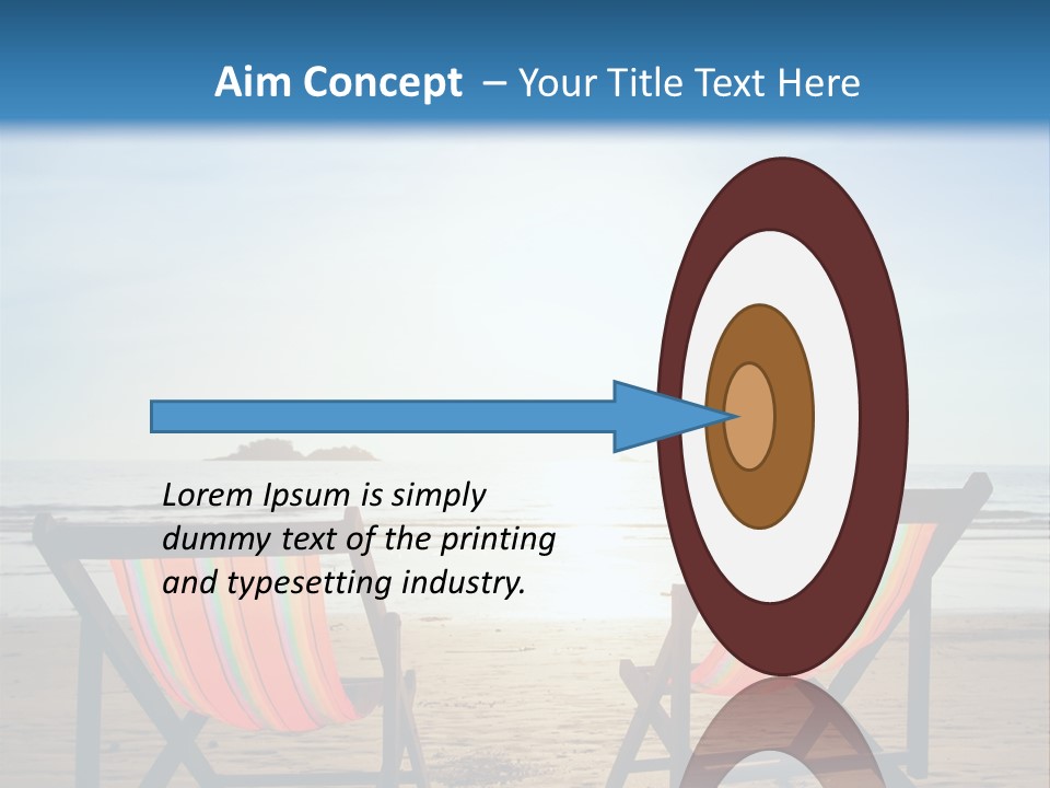 Beach Vacations Armchair PowerPoint Template