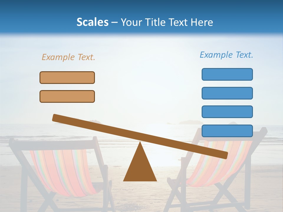 Beach Vacations Armchair PowerPoint Template