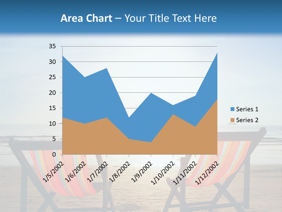 Beach Vacations Armchair PowerPoint Template