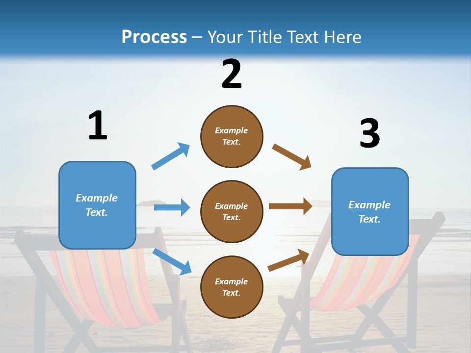 Beach Vacations Armchair PowerPoint Template