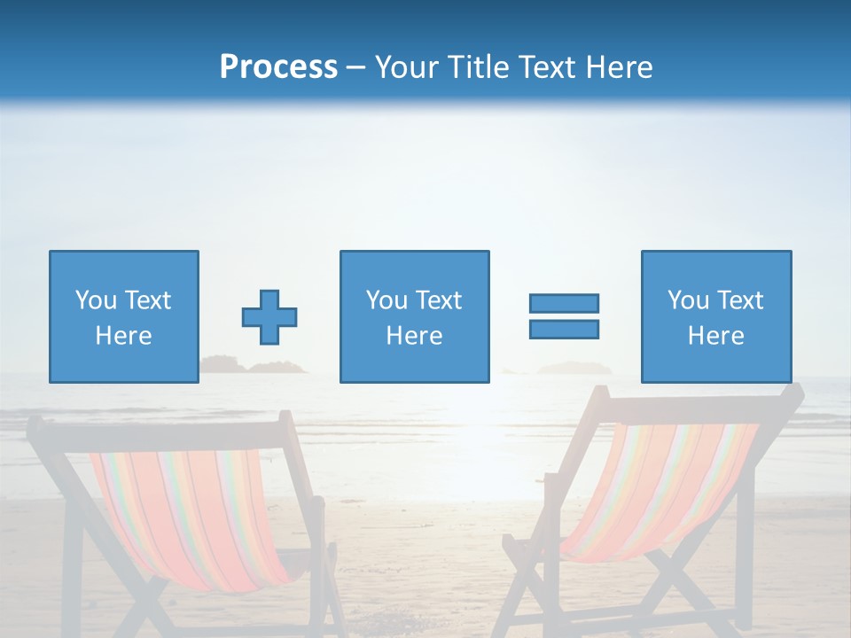 Beach Vacations Armchair PowerPoint Template