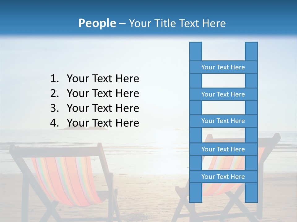 Beach Vacations Armchair PowerPoint Template