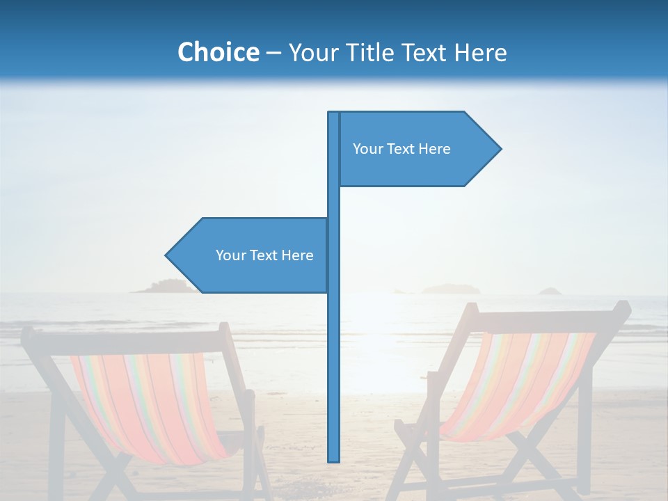 Beach Vacations Armchair PowerPoint Template