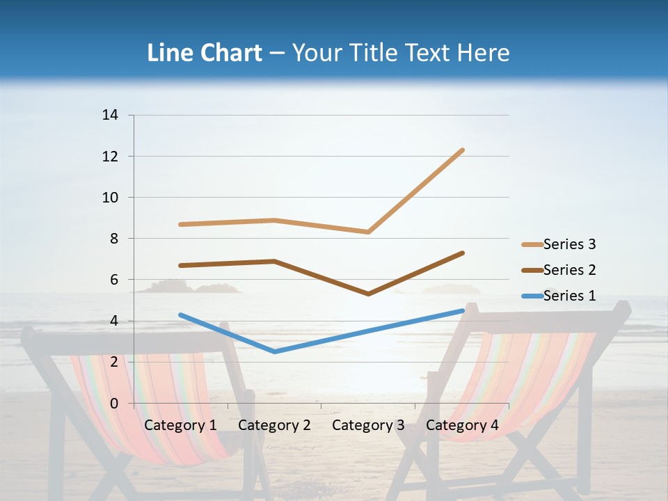 Beach Vacations Armchair PowerPoint Template