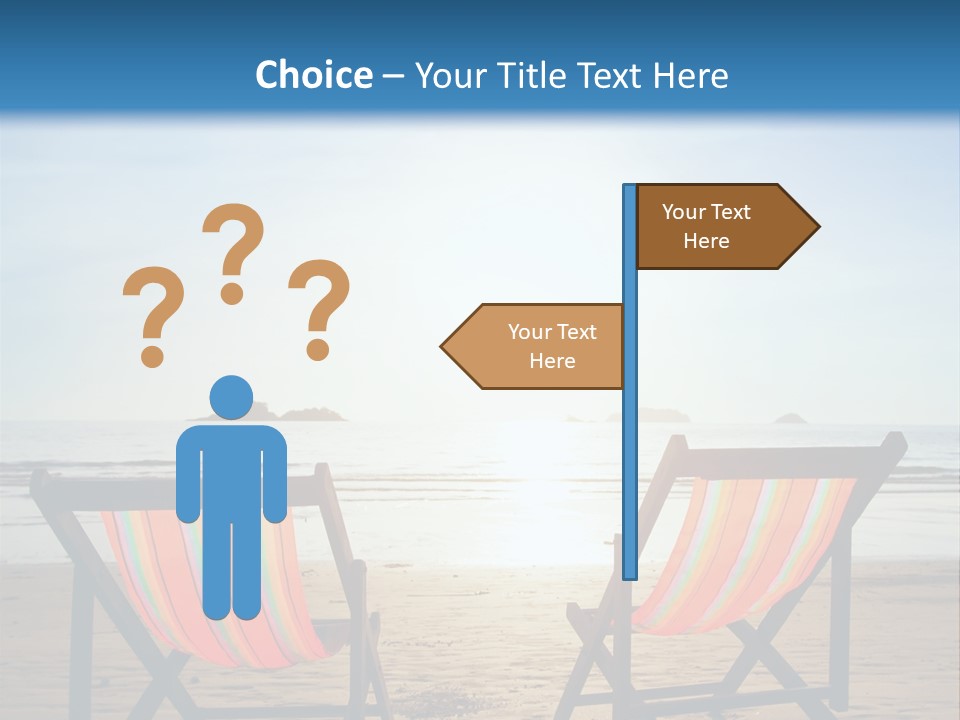 Beach Vacations Armchair PowerPoint Template
