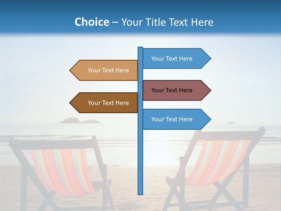 Beach Vacations Armchair PowerPoint Template