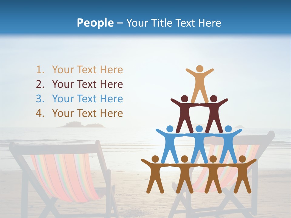Beach Vacations Armchair PowerPoint Template