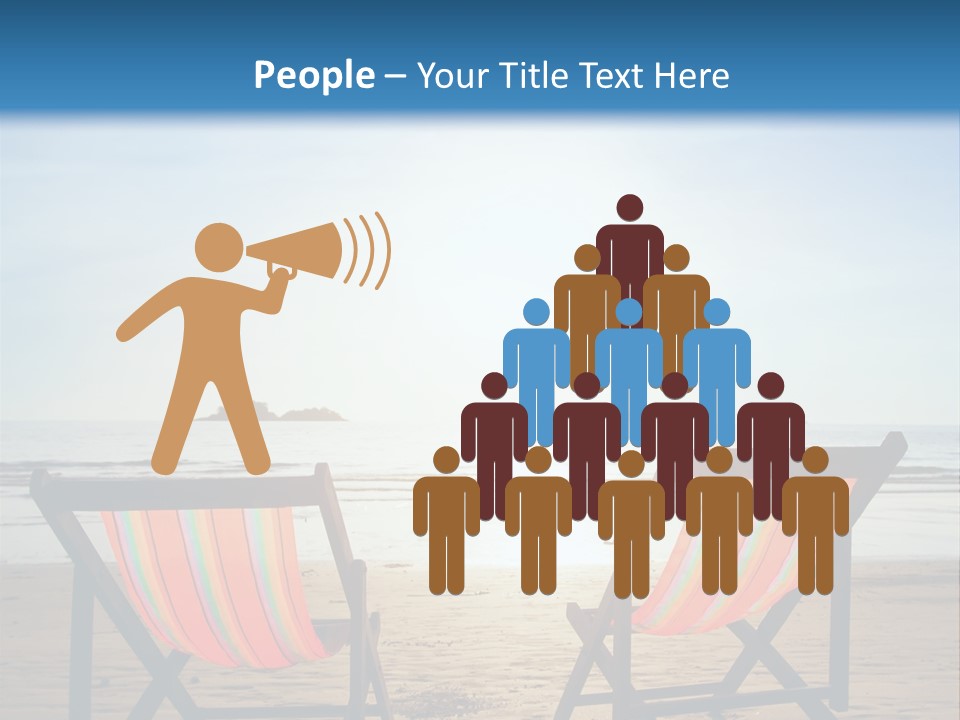 Beach Vacations Armchair PowerPoint Template