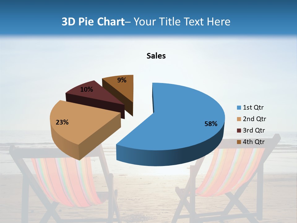 Beach Vacations Armchair PowerPoint Template