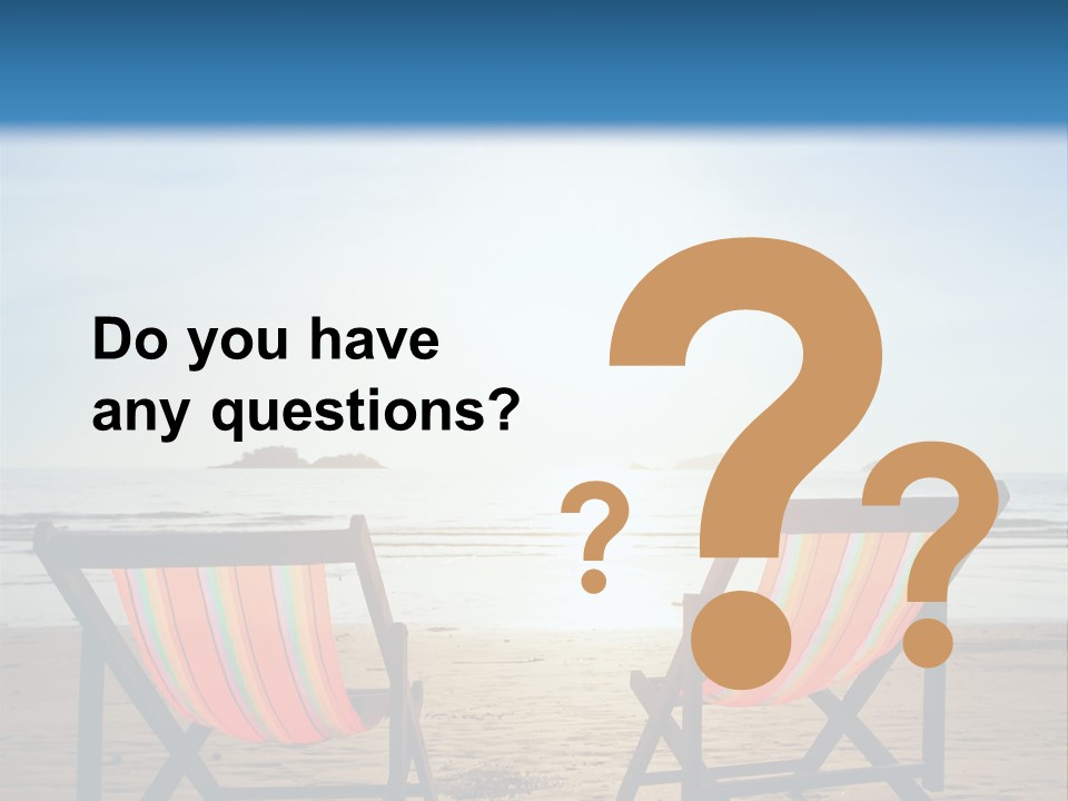 Beach Vacations Armchair PowerPoint Template