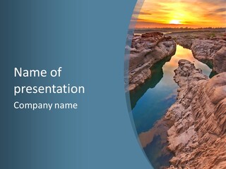 Canal Attraction Mekong PowerPoint Template