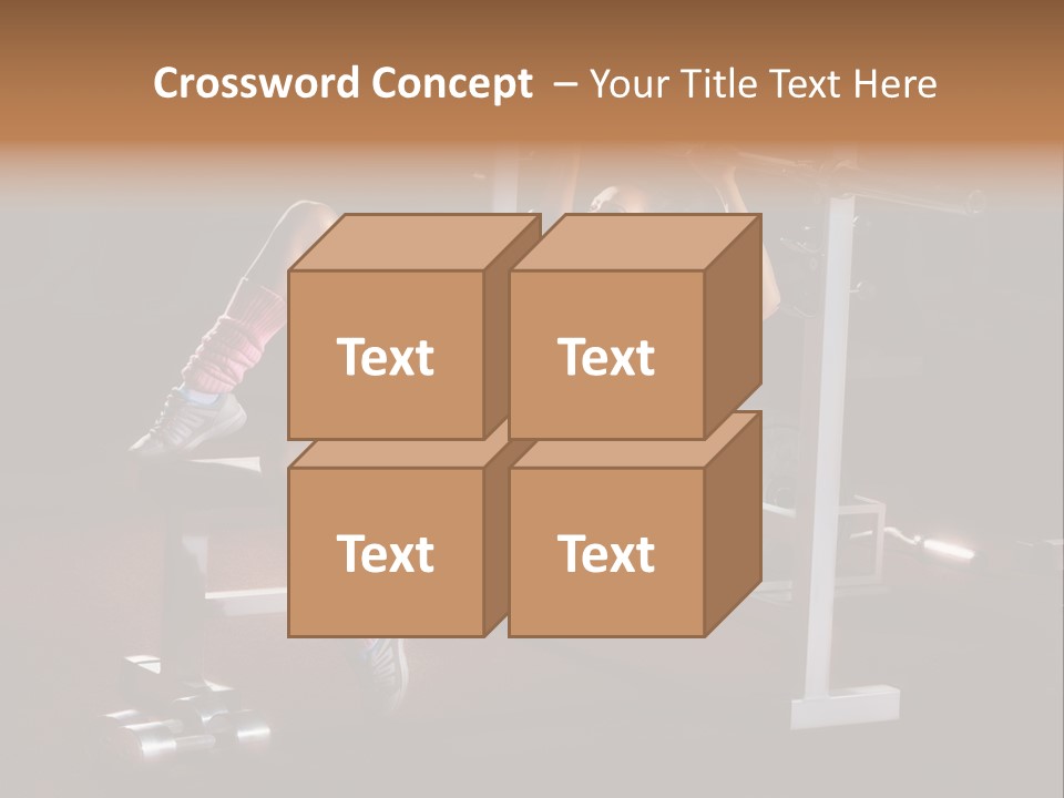 A Woman Is Doing A Bench Press Exercise PowerPoint Template