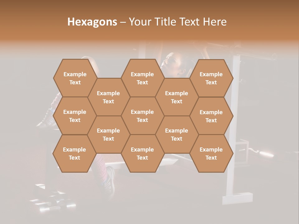 A Woman Is Doing A Bench Press Exercise PowerPoint Template