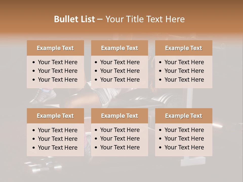 A Woman Is Doing A Bench Press Exercise PowerPoint Template