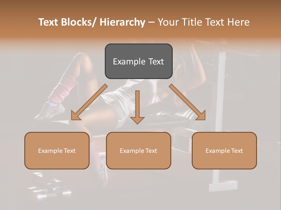 A Woman Is Doing A Bench Press Exercise PowerPoint Template