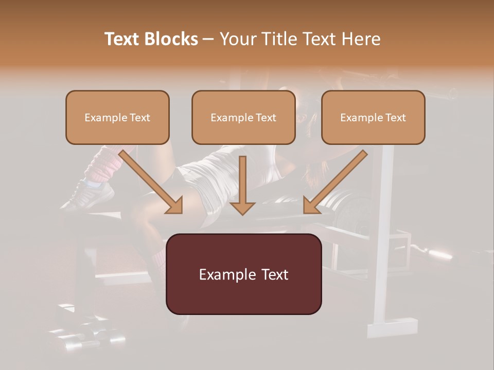 A Woman Is Doing A Bench Press Exercise PowerPoint Template