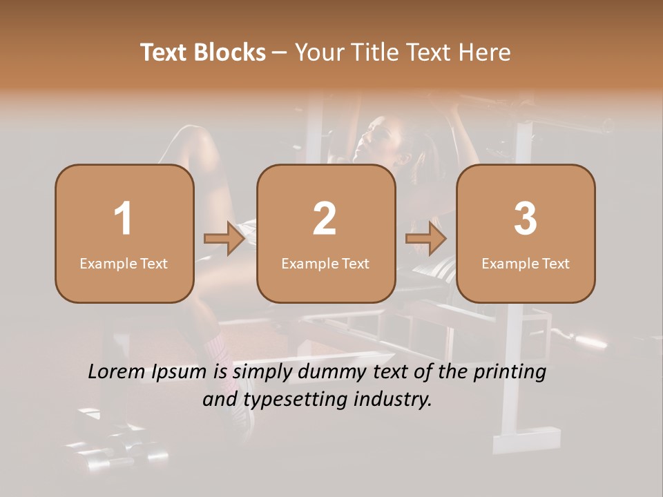 A Woman Is Doing A Bench Press Exercise PowerPoint Template