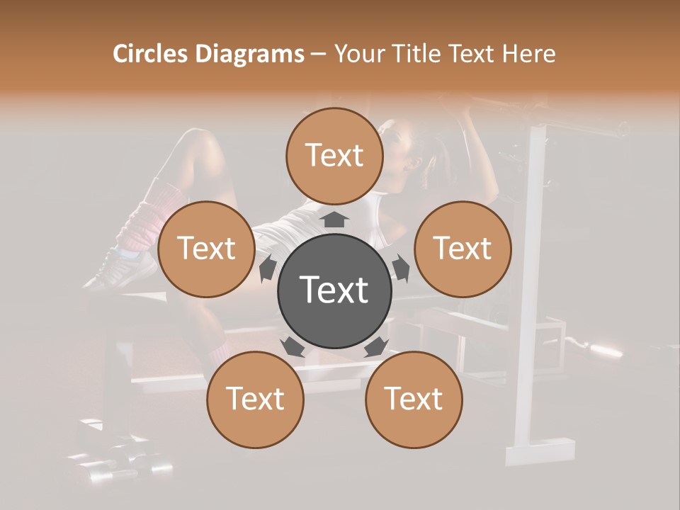 A Woman Is Doing A Bench Press Exercise PowerPoint Template