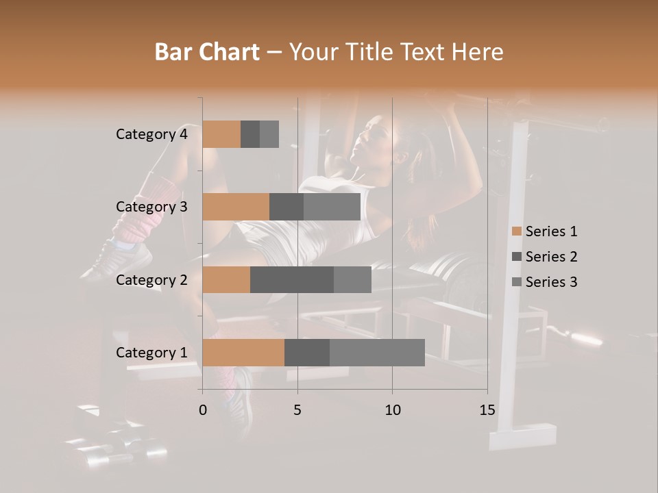 A Woman Is Doing A Bench Press Exercise PowerPoint Template