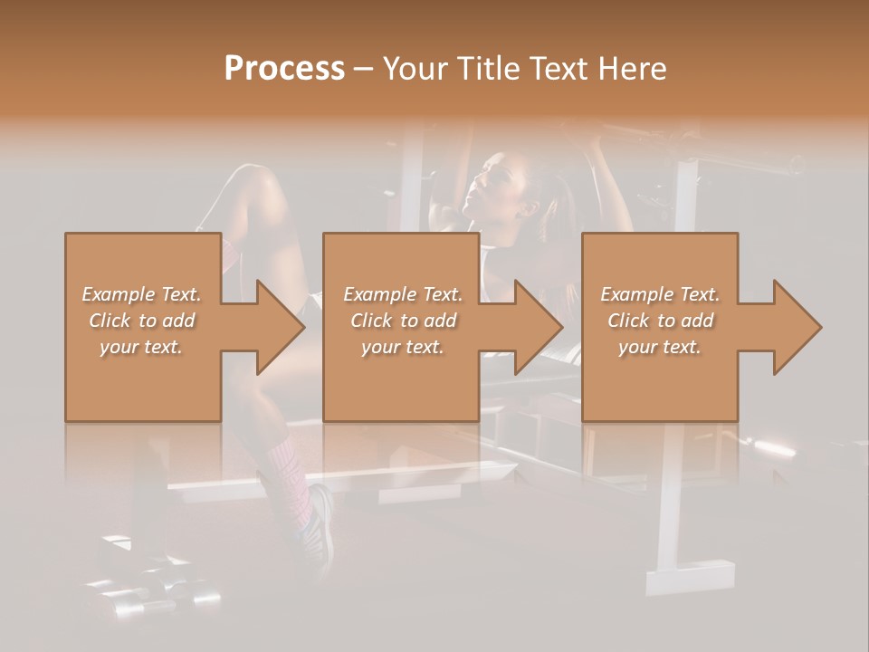 A Woman Is Doing A Bench Press Exercise PowerPoint Template