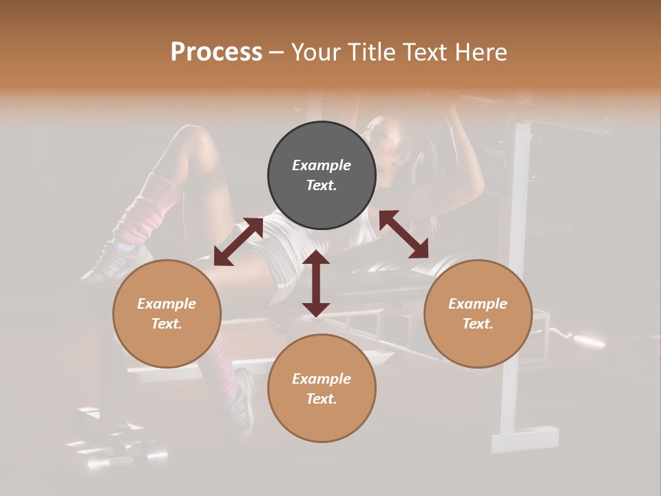 A Woman Is Doing A Bench Press Exercise PowerPoint Template