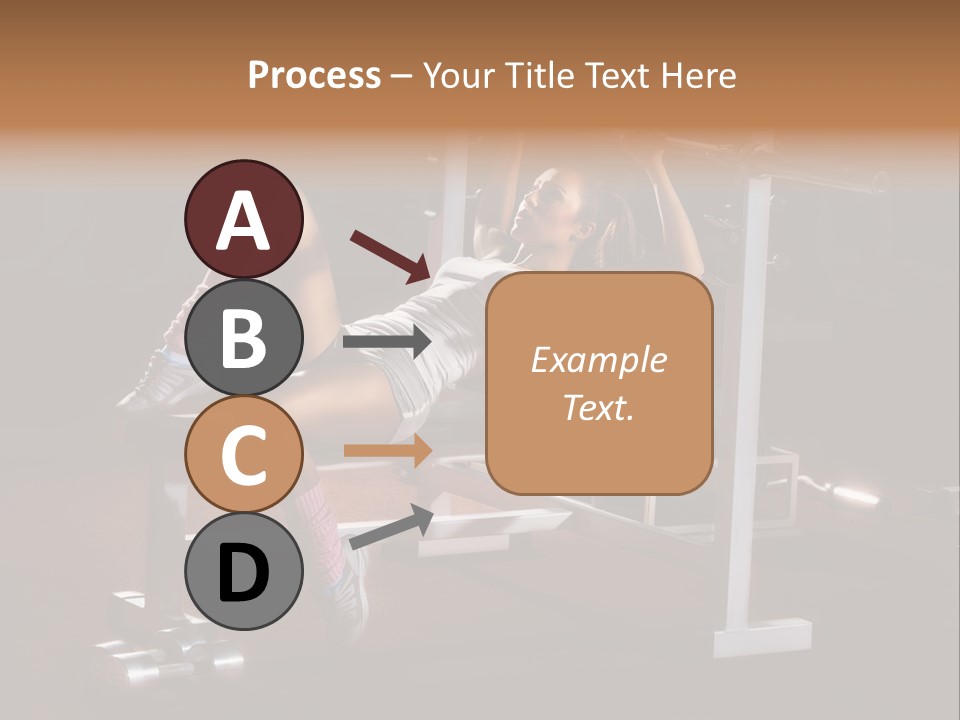 A Woman Is Doing A Bench Press Exercise PowerPoint Template