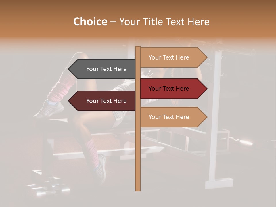 A Woman Is Doing A Bench Press Exercise PowerPoint Template
