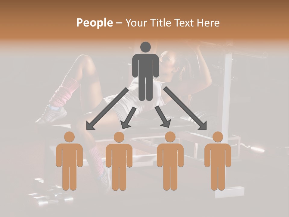 A Woman Is Doing A Bench Press Exercise PowerPoint Template