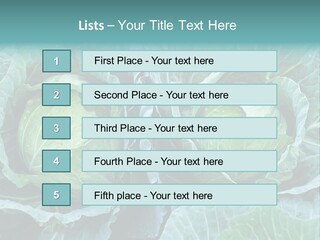 Cabbage Fresh Vegetable PowerPoint Template