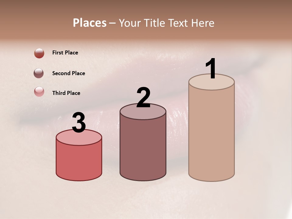 Model Girl Mouth PowerPoint Template