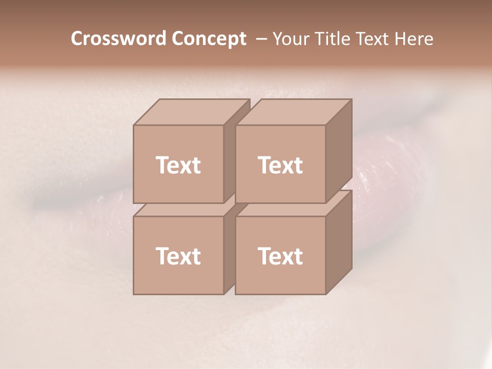 Model Girl Mouth PowerPoint Template