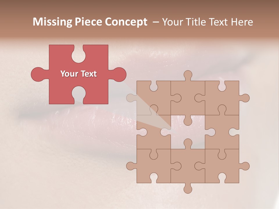 Model Girl Mouth PowerPoint Template