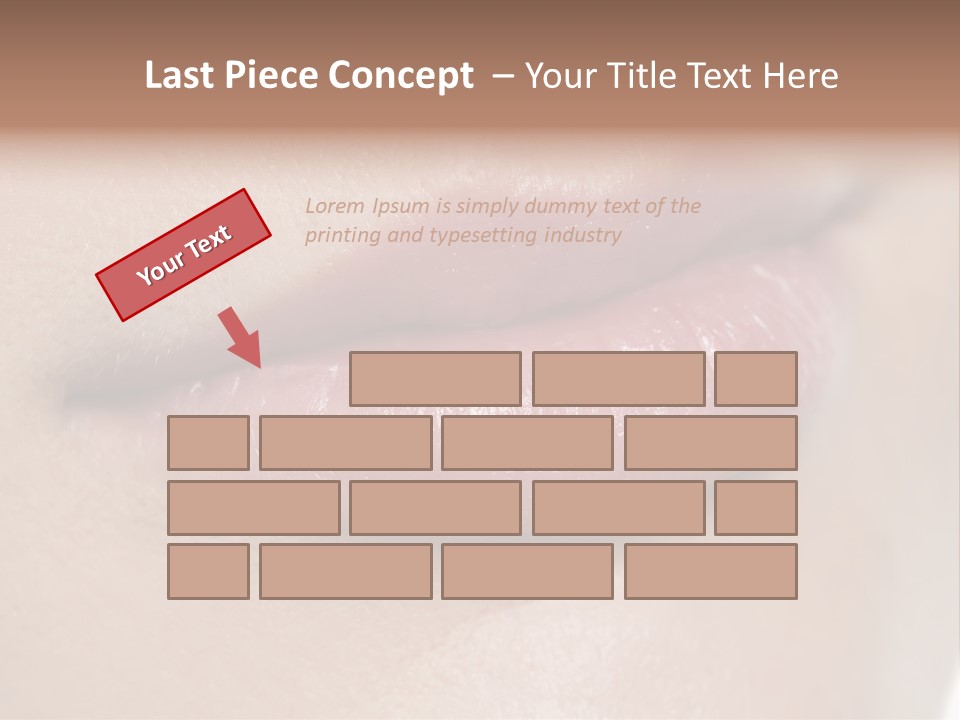 Model Girl Mouth PowerPoint Template