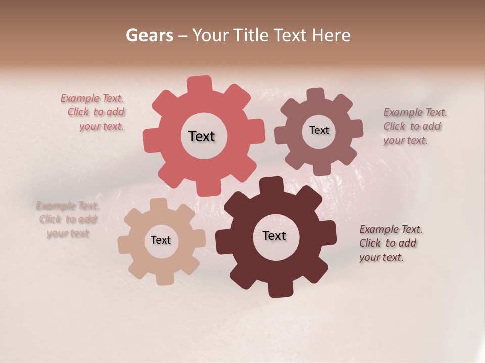 Model Girl Mouth PowerPoint Template