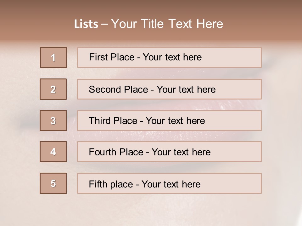 Model Girl Mouth PowerPoint Template