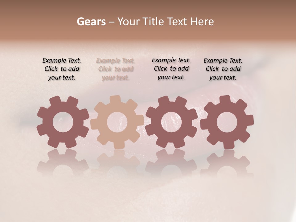 Model Girl Mouth PowerPoint Template